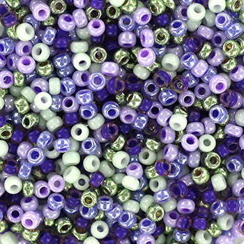 Miyuki 11 Round Seed Bead, Mix - Lavander, 22 grams