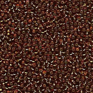 Miyuki 15 Round Seed Bead, 15-5, Silver Lined Dark Topaz, 8 grams