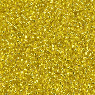 Miyuki 15/0 Round Seed Bead, 15-6, Silver Lined Yellow