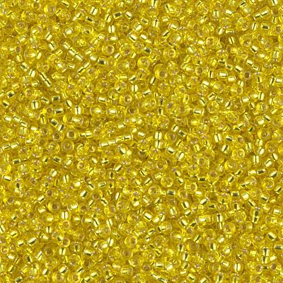 Miyuki 15/0 Round Seed Bead, 15-6, Silver Lined Yellow