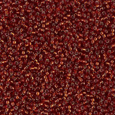 Miyuki 15/0 Round Seed Bead, 15-11D, Silver Lined Dark Ruby