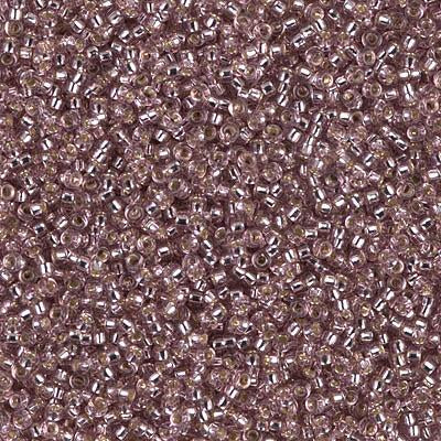 Miyuki 15/0 Round Seed Bead, 15-12, Silver Lined Smoky Amethyst