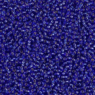 Miyuki 15/0 Round Seed Bead, 15-20, Silver Lined Cobalt