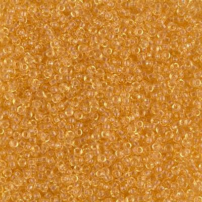 Miyuki 15/0 Round Seed Bead, 15-132, Transparent Light Topaz