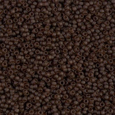 Miyuki 15/0 Round Seed Bead, 15-135F, Matte Transparent Root Beer