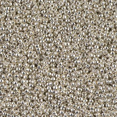 Miyuki 15/0 Round Seed Bead, 15-181, Galvanized Silver