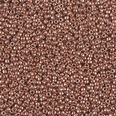Miyuki 15/0 Round Seed Bead, 15-187, Copper Plated