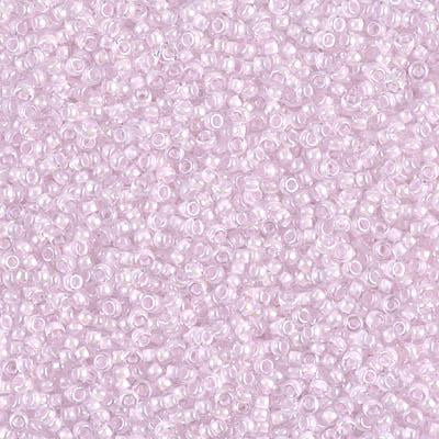 Miyuki 15/0 Round Seed Bead, 15-207, Pink Lined Crystal