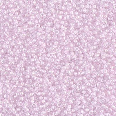 Miyuki 15/0 Round Seed Bead, 15-207, Pink Lined Crystal