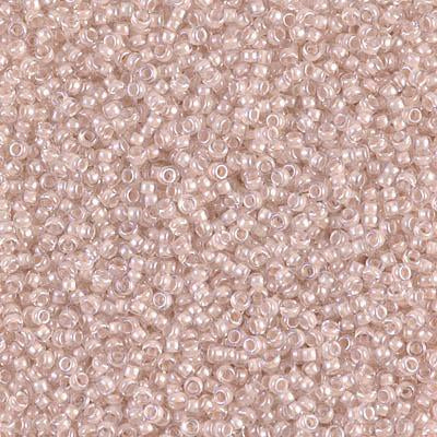 Miyuki 15/0 Round Seed Bead, 15-215, Blush Lined Crystal