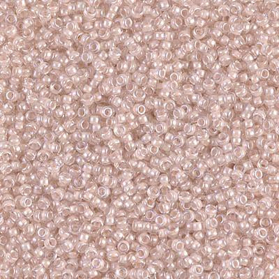 Miyuki 15/0 Round Seed Bead, 15-215, Blush Lined Crystal