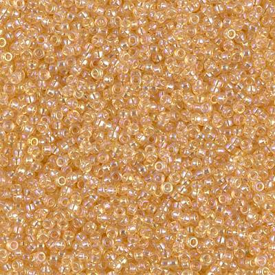 Miyuki 15/0 Round Seed Bead, 15-251, Transparent Light Topaz AB