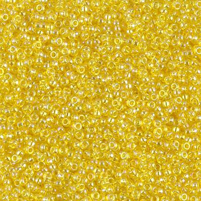 Miyuki 15/0 Round Seed Bead, 15-252, Transparent Yellow AB