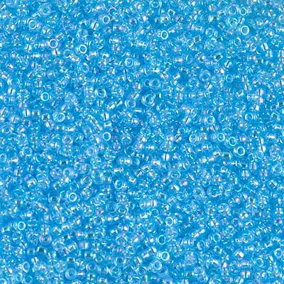 Miyuki 15/0 Round Seed Bead, 15-260, Transparent Aqua AB