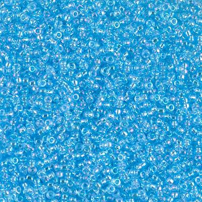 Miyuki 15/0 Round Seed Bead, 15-260, Transparent Aqua AB