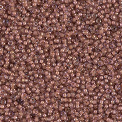 Miyuki 15/0 Round Seed Bead, 15-337, Lined Cinnamon Luster