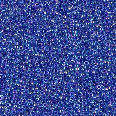 Miyuki 15/0 Round Seed Bead, 15-353, CobaLight Lined Sapphire AB
