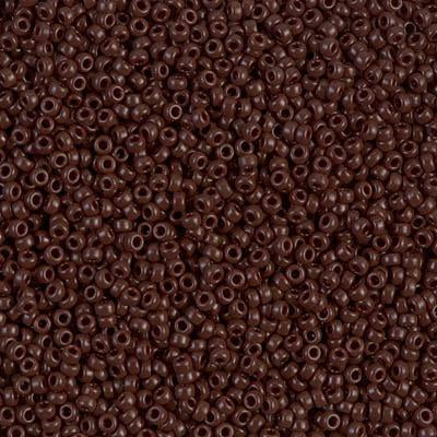 Miyuki 15/0 Round Seed Bead, 15-409, Opaque Chocolate