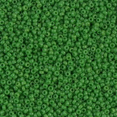 Miyuki 15/0 Round Seed Bead, 15-411, Opaque Green