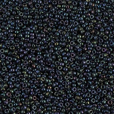 Miyuki 15/0 Round Seed Bead, 15-452, Metallic Dark Blue Iris