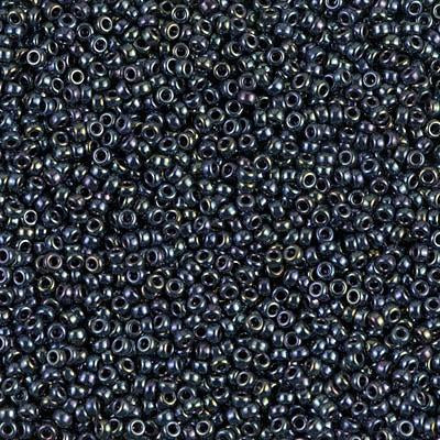 Miyuki 15/0 Round Seed Bead, 15-456, Gunmetal Iris