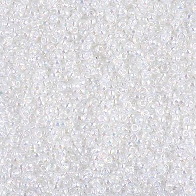 Miyuki 15/0 Round Seed Bead, 15-470, Opal AB