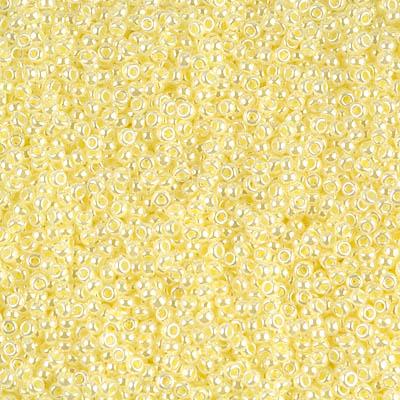 Miyuki 15/0 Round Seed Bead, 15-514, Light Lemon Ice Ceylon