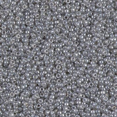 Miyuki 15/0 Round Seed Bead, 15-526, Silver Gray Ceylon