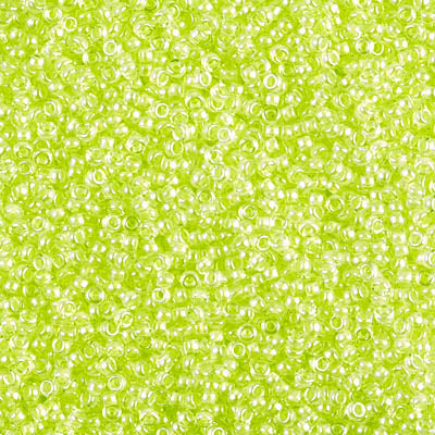 Miyuki 15 Round Seed Bead, 15-1119, Luminous Lime Aid, 8 grams