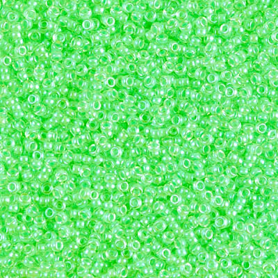 Miyuki 15 Round Seed Bead, 15-1120, Luminous Mint Green, 8 grams