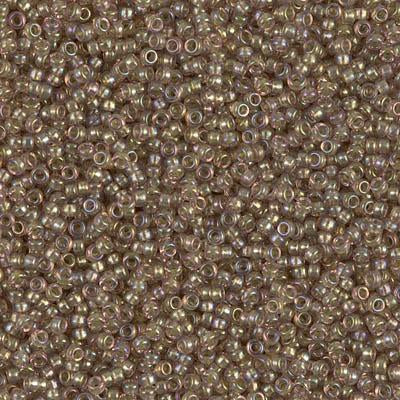 Miyuki 15/0 Round Seed Bead, 15-1837, Sparkling Taupe Lined Smoky Amethyst