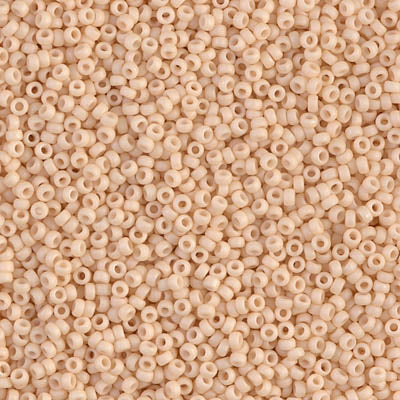 Miyuki 15 Round, Matte Opaque Antique Beige, 8 grams, 15-2022