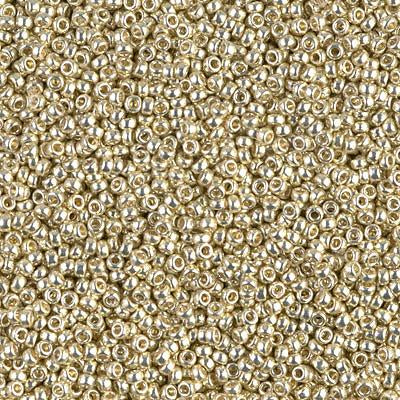 Miyuki 15/0 Round Seed Bead, 15-4201, Duracoat Galvanized Silver