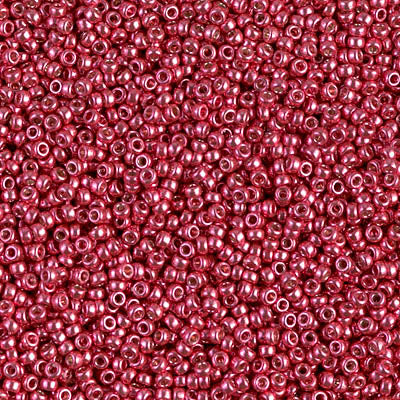 Miyuki 15 Round, Duracoat Galvanized Light Cranberry, 8 grams, 15-4211