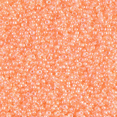 Miyuki 15 Round Seed Bead, 15-4298, Luminous Creamsicle, 8 grams