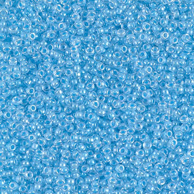 Miyuki 15 Round Seed Bead, 15-4300, Luminous Ocean Blue, 8 grams