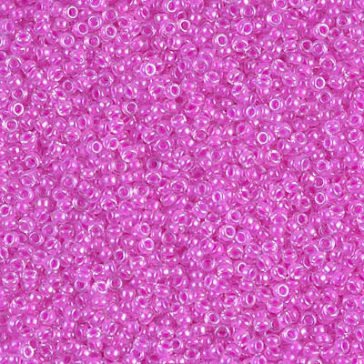 Miyuki 15 Round Seed Bead, 15-4302, Luminous Hot Magenta, 8 grams