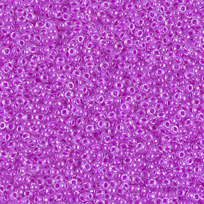 Miyuki 15 Round Seed Bead, 15-4303, Luminous Plum Crazy, 8 grams