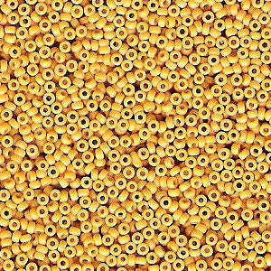 Miyuki 15 Round Seed Bead, 15-4452, Duracoat Dyed Opaque Banana, 8 grams