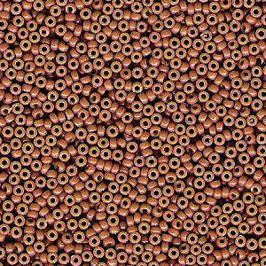 Miyuki 15 Round Seed Bead, 15-4457, Duracoat Dyed Opaque Cedar, 8 grams