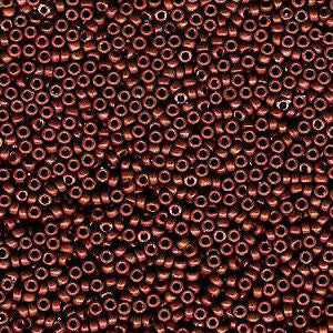Miyuki 15 Round Seed Bead, 15-4459, Duracoat Dyed Opaque Sienna, 8 grams