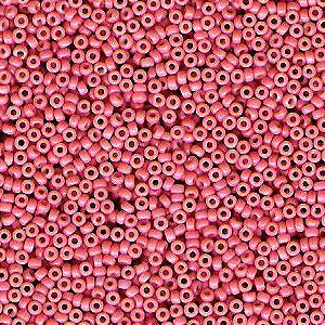Miyuki 15 Round Seed Bead, 15-4464, Duracoat Dyed Opaque Lt Watermelon, 8 grams