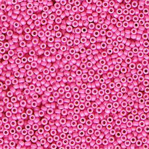 Miyuki 15 Round Seed Bead, 15-4467, Duracoat Dyed Opaque Carnation, 8 grams