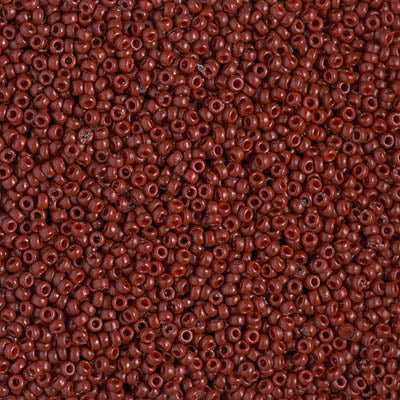 Miyuki 15/0 Round Seed Bead, 15-4470, Duracoat Dyed Opaque Maroon