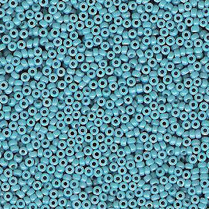 Miyuki 15 Round Seed Bead, 15-4478, Duracoat Dyed Opaque Nile Blue, 8 grams