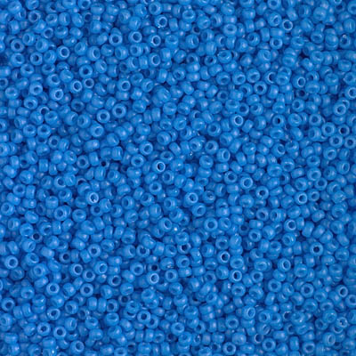 Miyuki 15/0 Round Seed Bead, 15-4484, Duracoat Dyed Opaque Delphinium