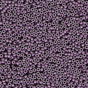 Miyuki 15 Round Seed Bead, 15-4489, Duracoat Dyed Opaque Dk Orchid, 8 grams