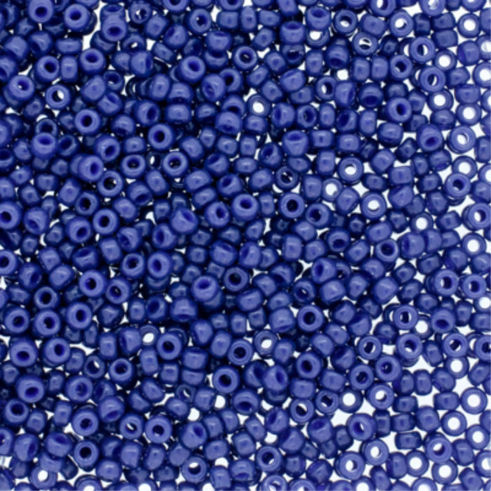 Miyuki 15 Round Seed Bead, 15-4493, Duracoat Dyed Opaque Navy Blue, 8 grams