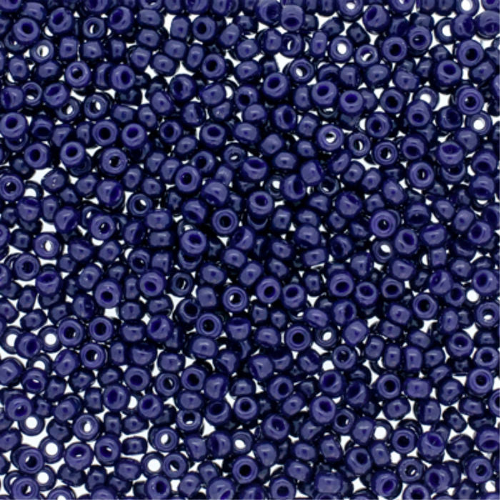 Miyuki 15 Round Seed Bead, 15-4494, Duracoat Dyed Opaque Dk Navy Blue, 8 grams
