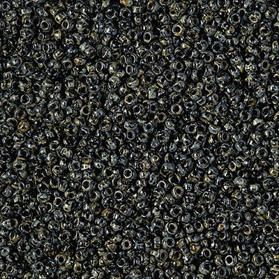 Miyuki 15/0 Round Seed Bead, 15-4511, Black Picasso, 8 grams